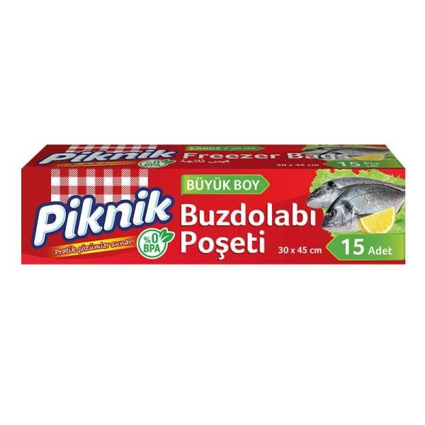PİKNİK BUZDOLABI POŞETİ BÜYÜK BOY 15 ADET