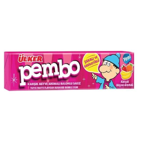 ÜLKER PEMBO TUTTİ FRUTTİ ARO SAKIZ 22,5GR