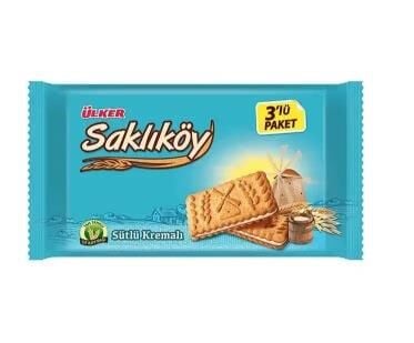 ÜLKER SAKLIKÖY SÜTLÜ KREMALI BİSKÜVİ 3X88G