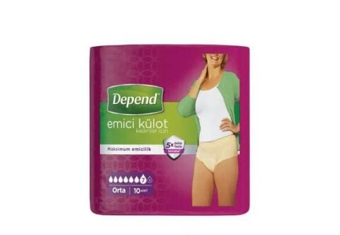 DEPEND EMİCİ KÜLOT M 10 ADET